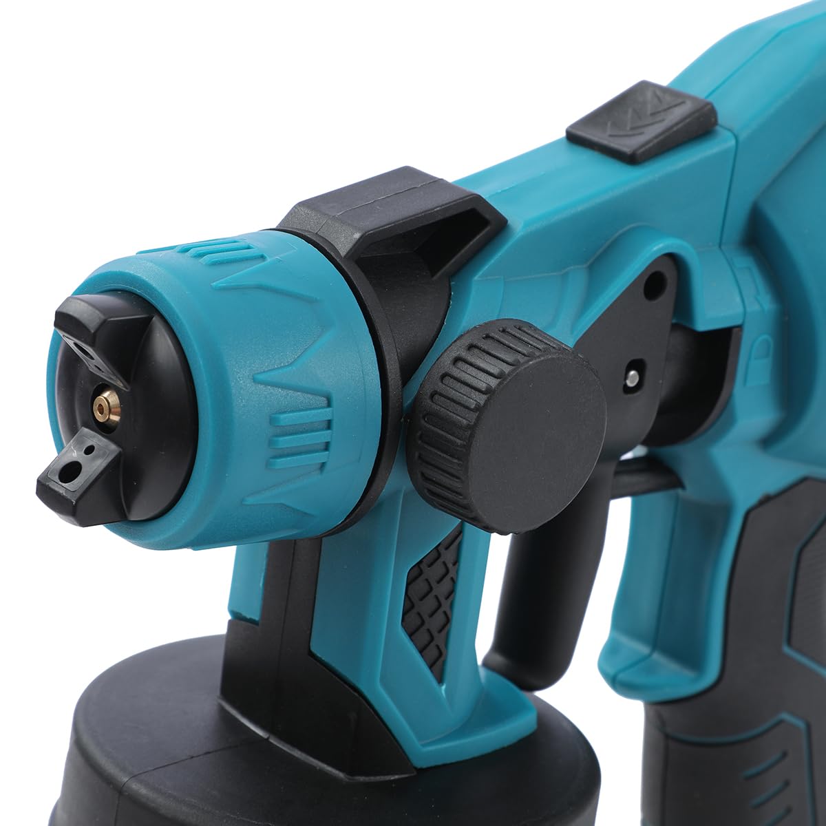 KATSU FIT-Bat 21V Pulverizador de Pintura a Batería 800ml con Boquilla 1,8mm y 2,0mm para Pintar Techos Vallas Paredes Muebles y Tractores, sin Batería ni Cargador