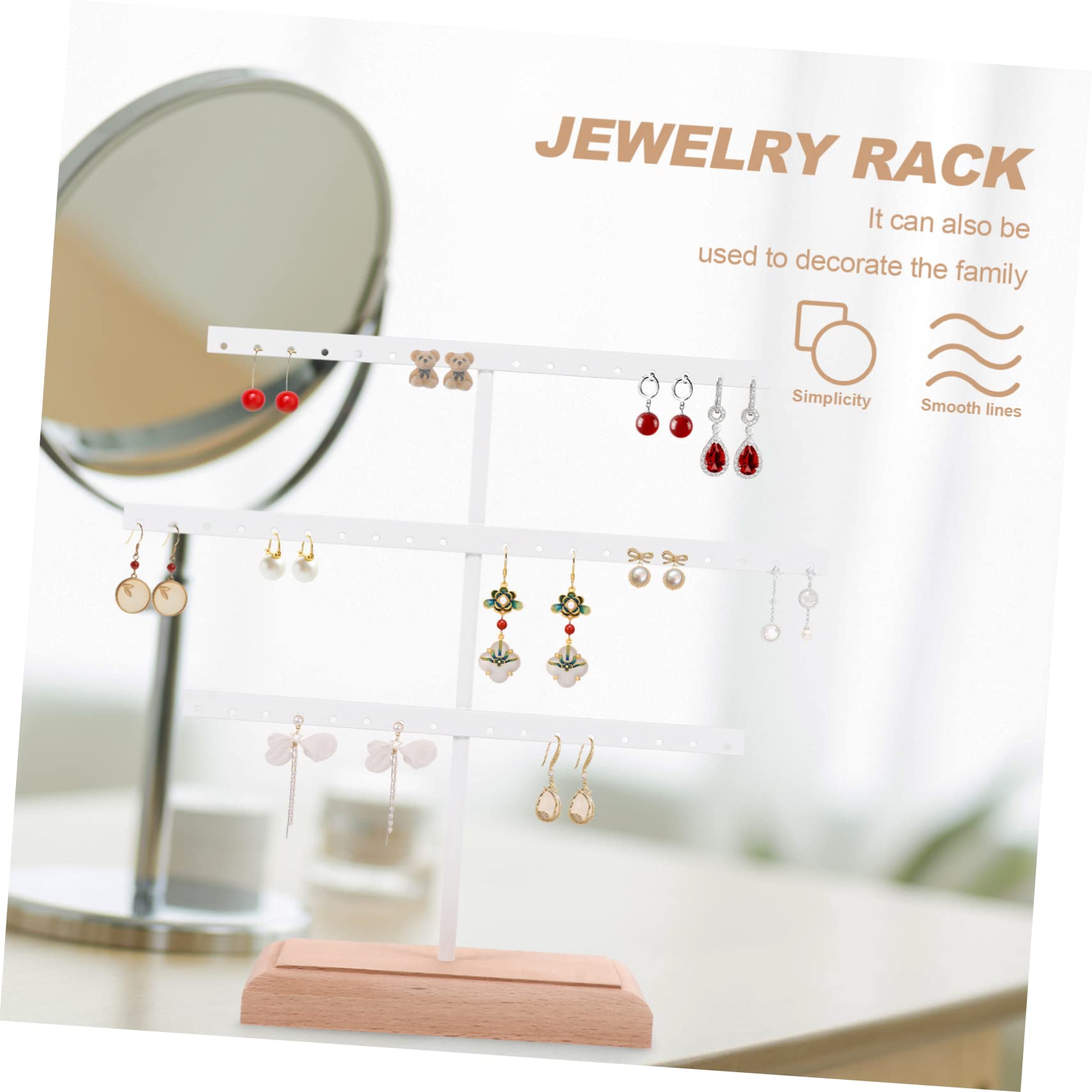 Mensola Porta Gioielli Cabilock – Espositore Da Parete Compatto Per Orecchini E Accessori, Design Semplice E Robusto - 2