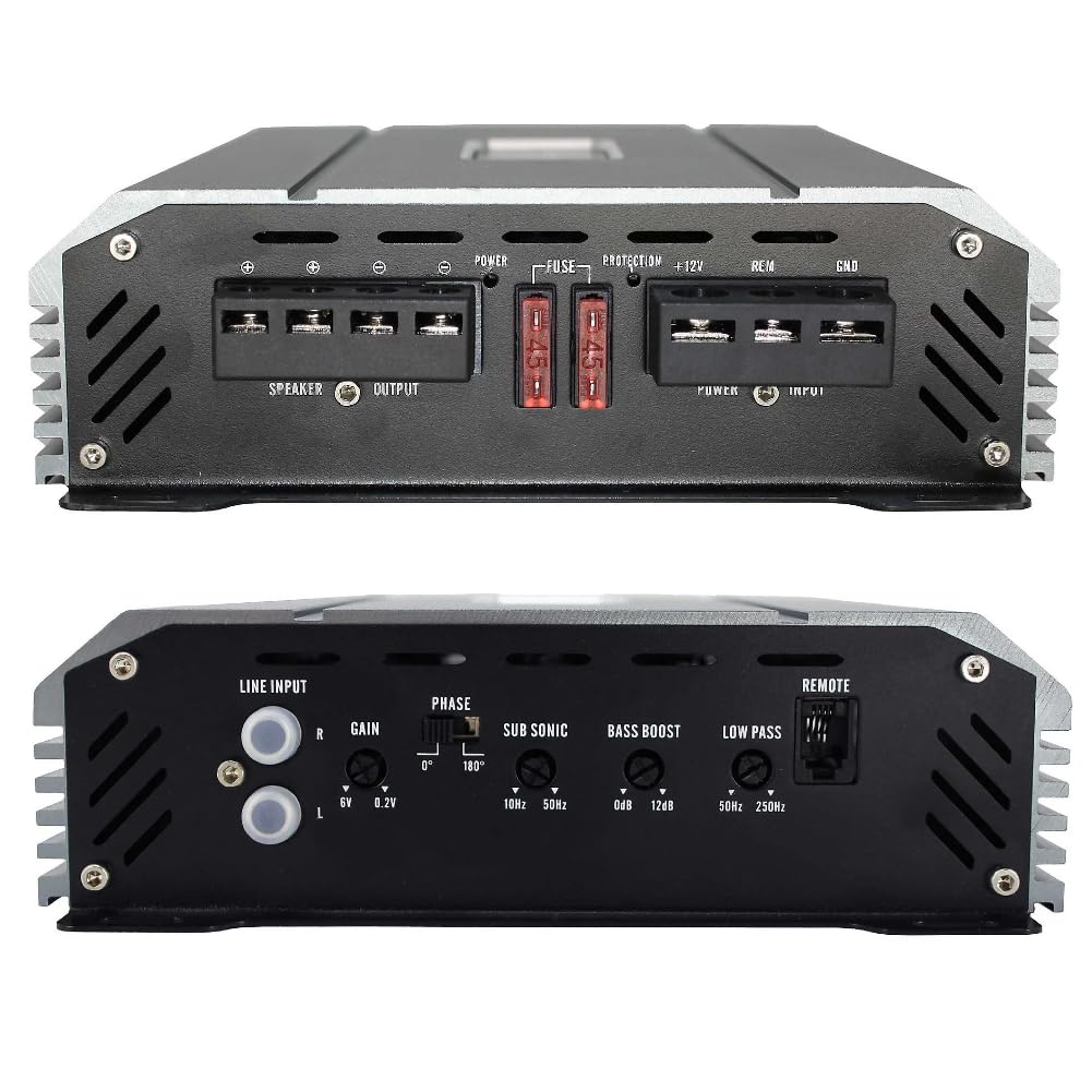 KIT SET PARA EXCALIBUR X11000.1 Amplificador mono de 1 canal, 2000 vatios máx. a 1 ohmio, 1 x 840 vatios a 4 ohmios, refuerzo de graves 0/+12 db spl, maletero, para coche, 1 pieza + accesorios