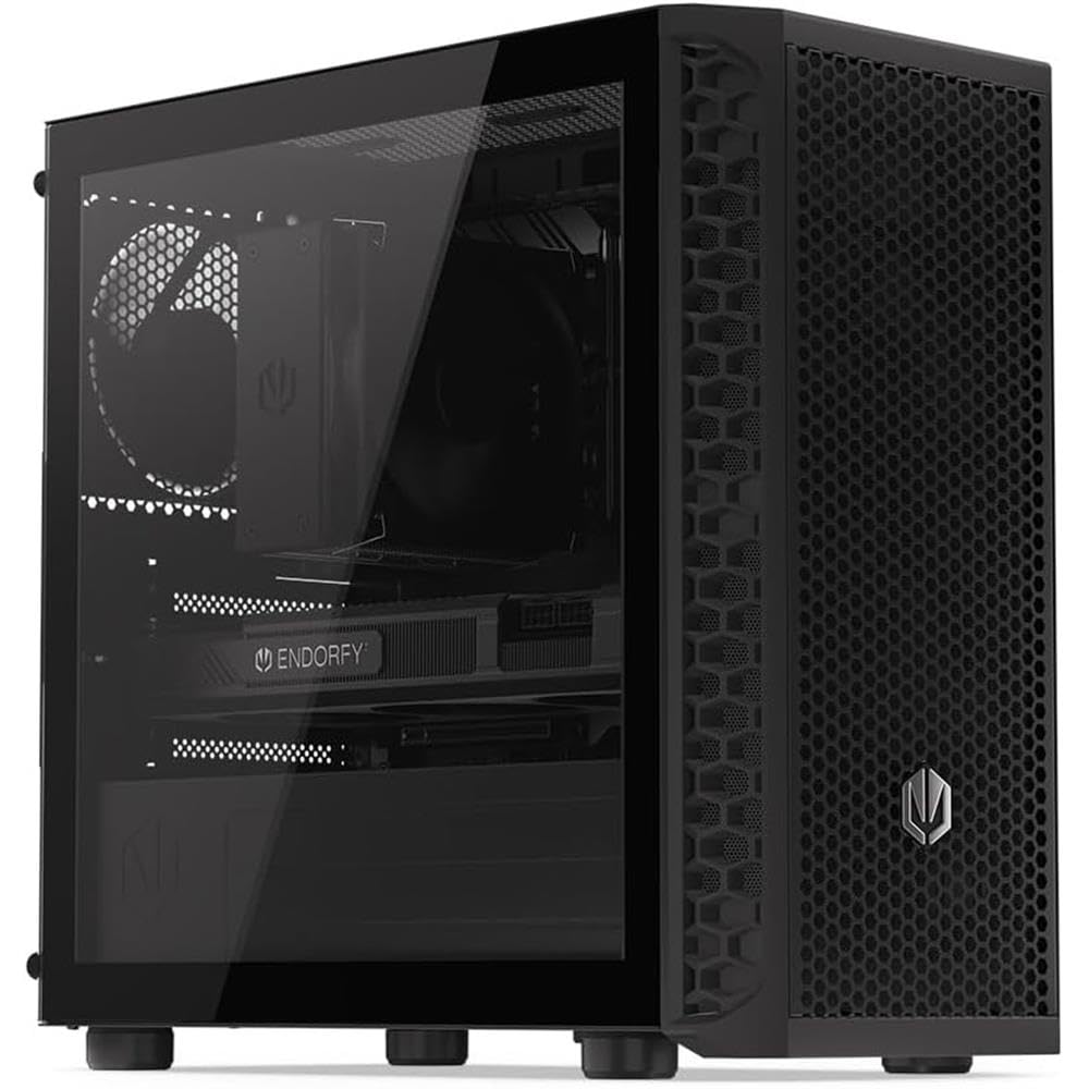 ENDORFY Signum M30 Air, mATX obudowa PC, 3 x wentylator PWM 120 mm, chłodzenie procesora do 159 mm, GPU do 345 mm, panel siatkowy, filtr kurzu, 1 x USB-C 3.2 Gen 2 x 2, 2 x USB-A 3.2 Gen 1, kompaktowy