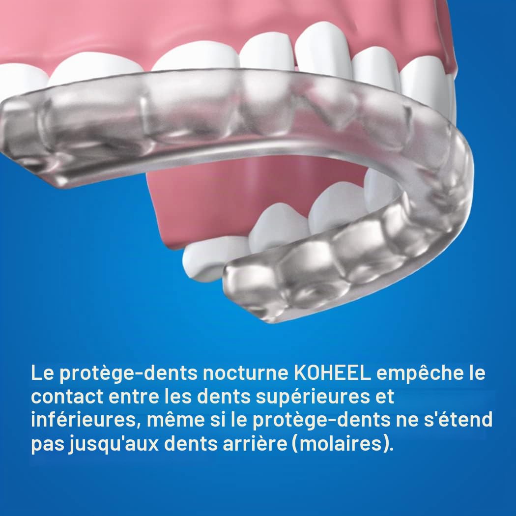 KOHEEL GS Gouttière Dentaire Thermoformable pour Bruxisme, Protège-Dents de Nuit Anti-Grincement et Serrement de Dents, Lot de 5 (Blanc Grand)
