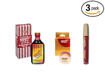 KHUKUMONI ALTA 100ml.(1pcs.) & CLASSIC RED SINDOOR (1pcs.) & PREMIUM LIQUIED MAROON SINDOOR (1pcs.) COMBO