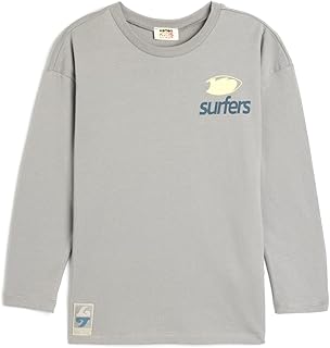 كوتون تيشرت عصري كبير الحجم للاولاد