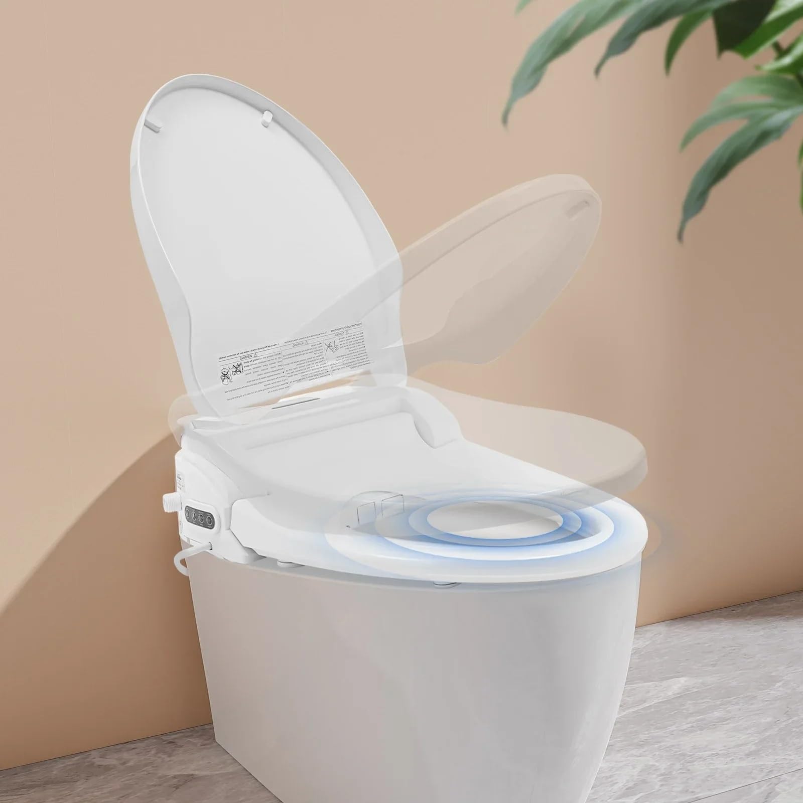 Sedile WC Bidet A Forma Di V Da 1000 W Con Luce LED E Telecomando Elettrico Impermeabile Robusto E Confortevole