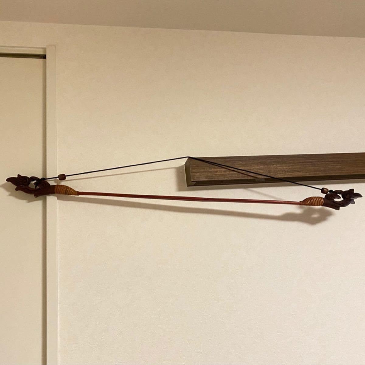 イカットハンガー　アジアン雑貨　バリ　紐付き　大 イカットハンガー アジアン雑貨 バリ雑貨 インテリア 木彫り