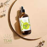 Vista 6 de aceite de jojoba 100 % puro prensado en frío, sin refinar. Hidratante para pelo, piel y uñas, 4 onzas