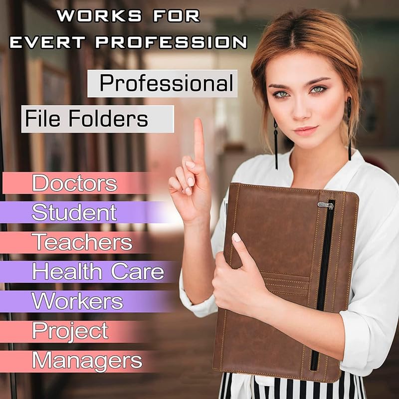 Image of FUTURE X 20 Leaf Multipurpose Leatherette Professional File Folders for Certificates, Documents Holder, Portfolio, Executive File Legal Size Documents Holder for Men and Women (3 Button B4 Size)