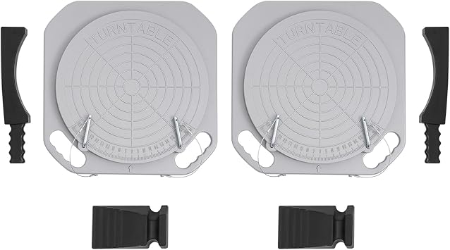 Heavy-Duty 1 Pair Wheel Alignment Turn Plates, Car Truck Front End Wheel Tool, 3T/6613 lbs Capacity, 360 Rotation, Corner Discs Transition Blocks Thrust Pads, for 4-Wheel Alignment