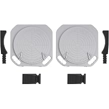 Wheel Alignment Turn Plates Heavy Duty 3T Capacity Magnesium Aluminum Alloy with Non-Slip Textures for Automotive Lift Groove 15.74x15.74x1.96 Inch