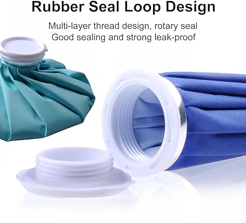 Miniatura 2 de Bolsa de hielo reutilizable de 9 pulgadas, bolsa de hielo para terapia fría y caliente para aliviar el dolor, sin fugas, bolsas de hielo azules,