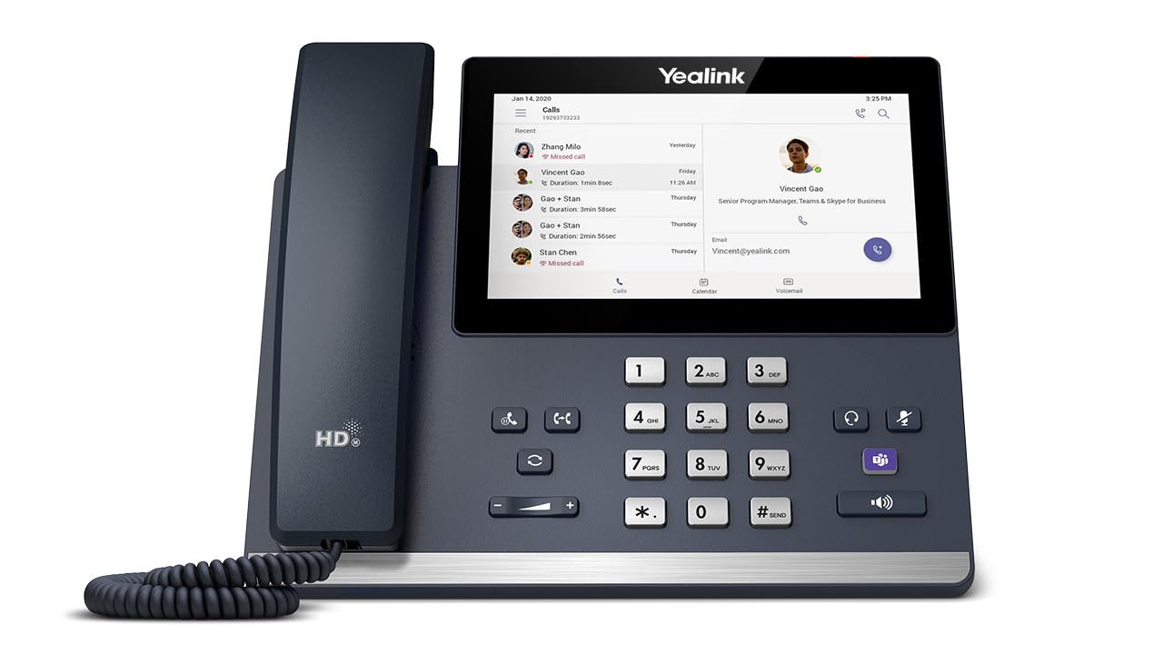 Yealink MP56 E2 Teams IP-Telefon – 7" Touchscreen, Android 13, HD-Audio, Bluetooth 5.2, Dualband WLAN, dedizierte Teams-Taste, PoE-Unterstützung