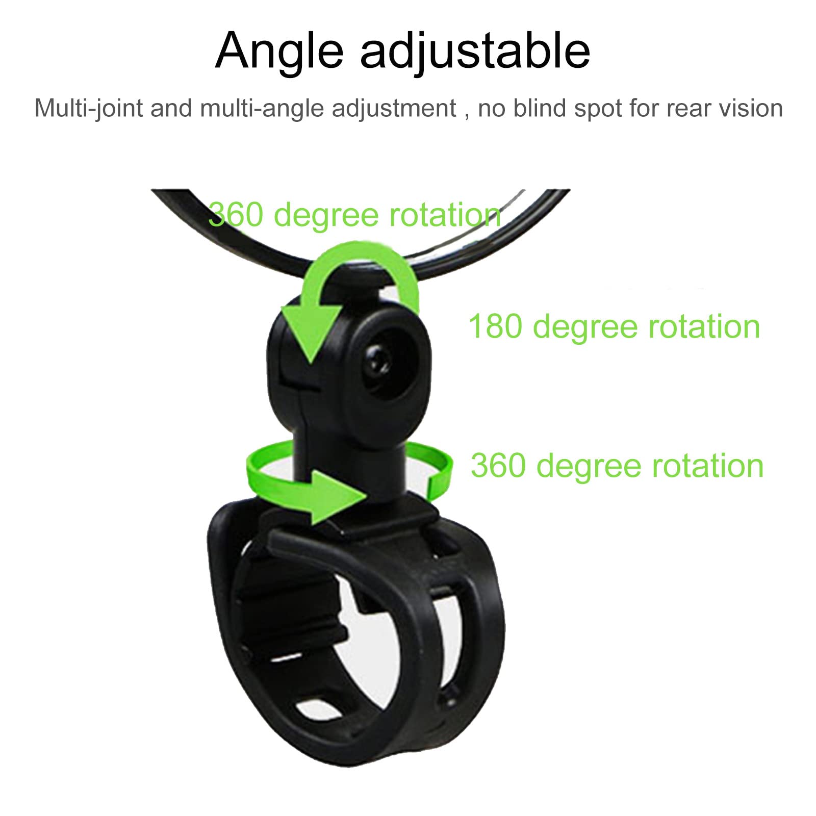 Rétroviseur Pivotant à 360° pour Fauteuil Roulant, Grand Angle, Convient à La Conduite en Toute Sécurité d'un Fauteuil électrique
