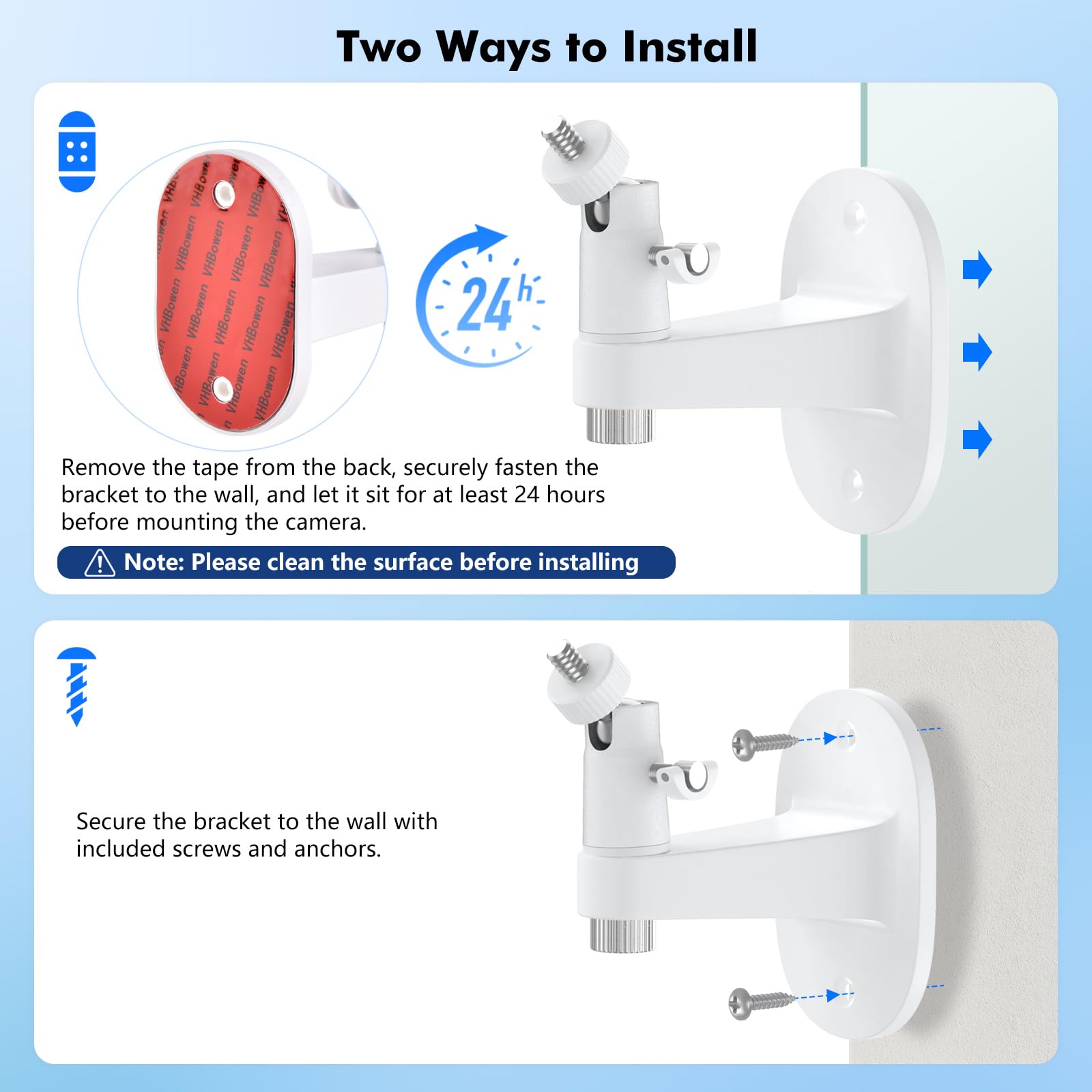 Baby Monitor Mount for HelloBaby HB65/HB40/HB6550/HB66/HB6339/HB6550 Pro, ANMEATE SM935E - Image 3