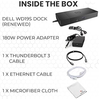 DELL WD19S USB-C ドッキングステーション（純正ACアダプター付） Amazon.com: Dell Dock WD19S USB-C 180W Power Delivery