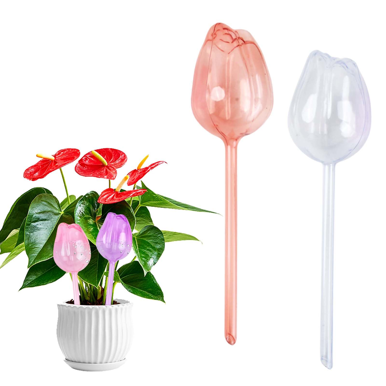 Kemay 4 Pack Tulip Shape Plant Watering Globes, Self Watering System