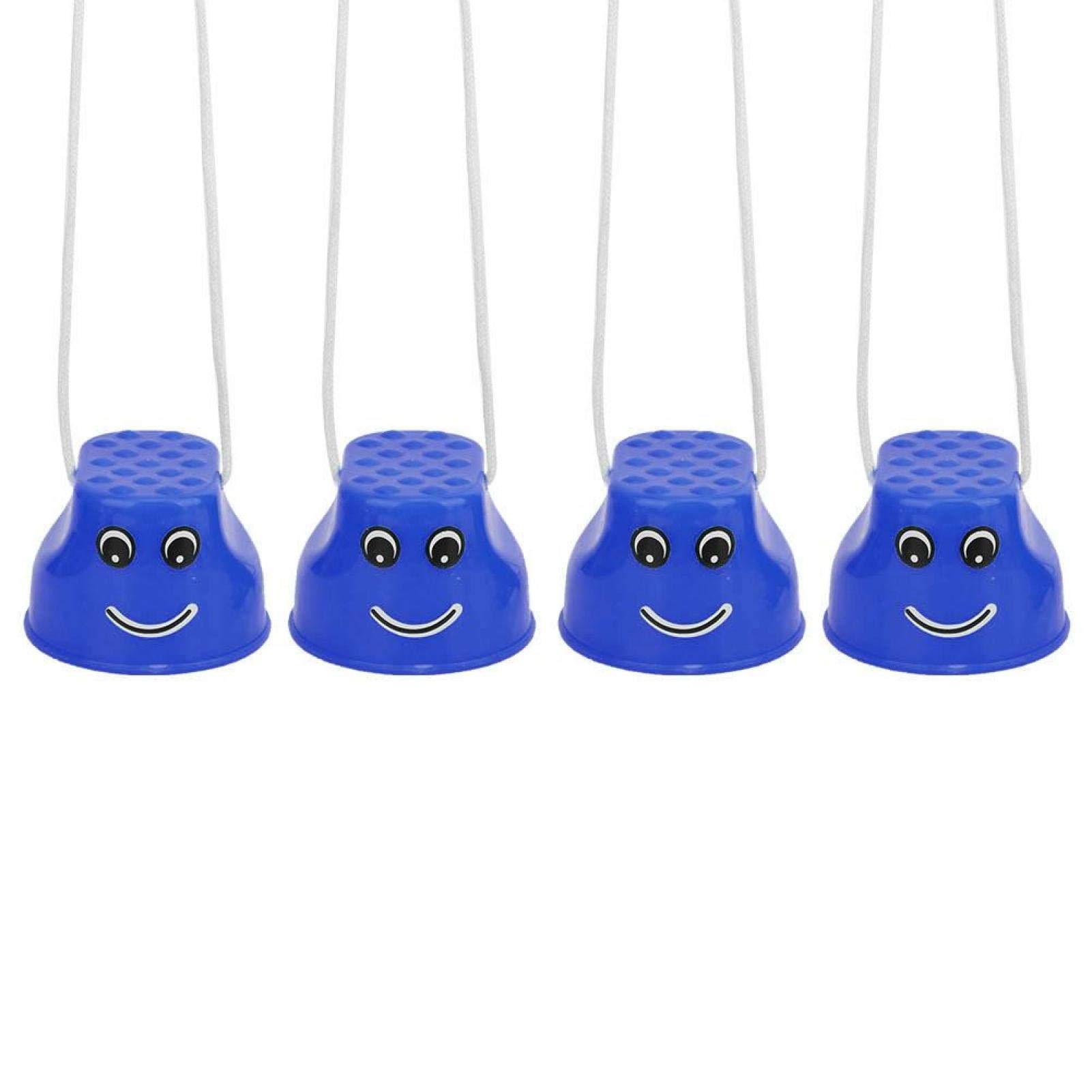 Échasses d'équilibrage pour enfants, 2 paires d'échasses de marche en plastique pour enfants Monster Feet Jouets avec corde réglable Cadeaux pour l'équilibre et la coordination, la force(Bleu)