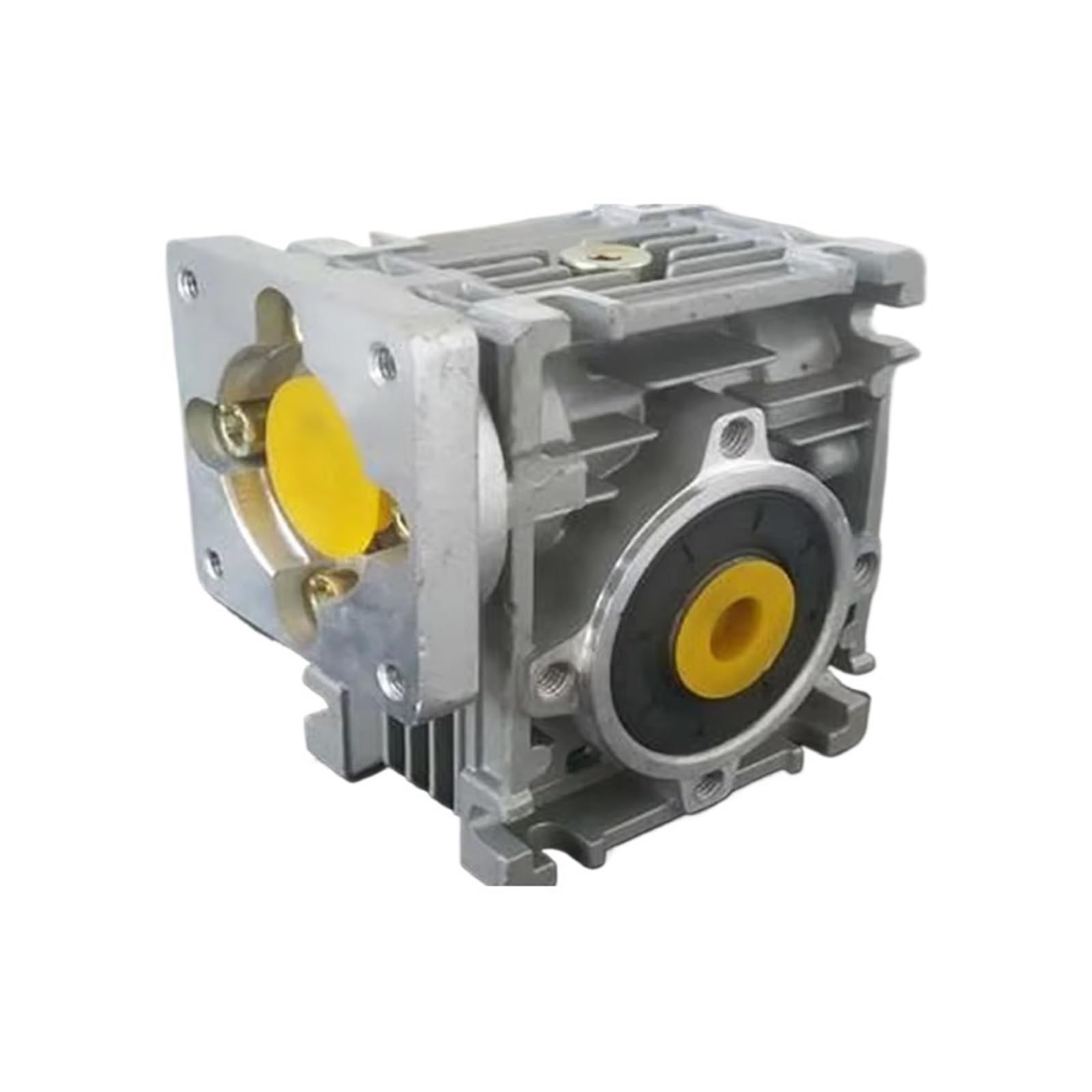 MUYTQAERG Speed Reducer 5:1 to 80:1 Worm RV030 Gearbox with Shaft Sleeve Adaptor for 8mm Input of Nema 23 Motor(Ratio 80 to 1)