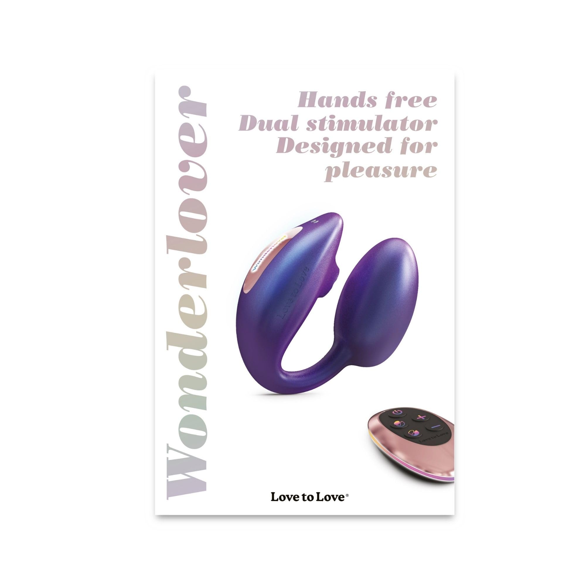 Love to Love Wonderlover – Sex toy ovetto vibrante con telecomando a distanza, doppia stimolazione clitoride & punto G, tecnologia flapping, 9 modalità, impermeabile, utilizzo a mani libere