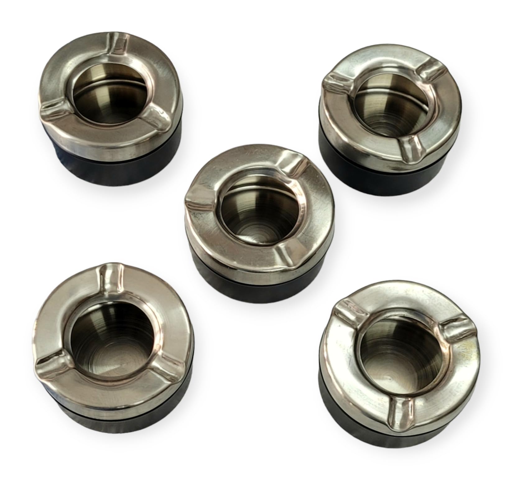 Stainless Steel Ash Tray for Home,Office, Blacony,Restaurant and Parties in Round shape Multi color (Pack of 1) (1)-image-47