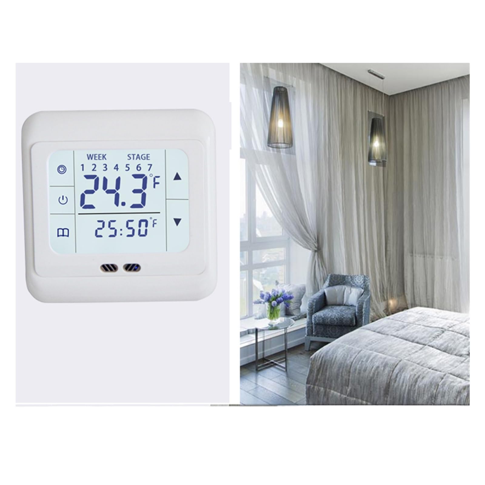 Programowalny cyfrowy termoregulator z ekranem dotykowym termostat pokojowy ogrzewanie podłogowe do ciepłego regulatora temperatury Informacja O ZgodnośCi(White WiFi Version)