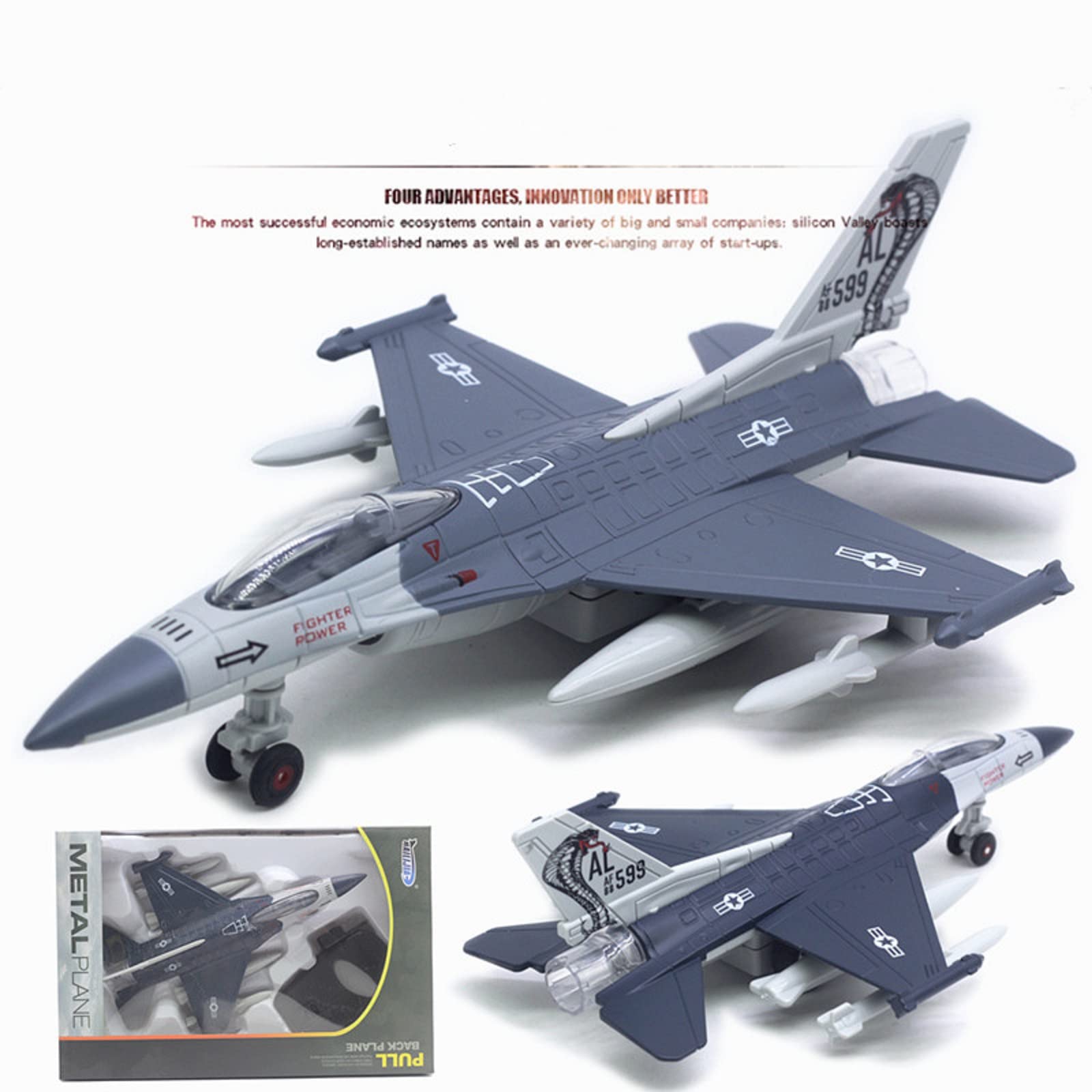 Amazon | ダイキャストF16戦闘機モデル1:100シミュレーション飛行機