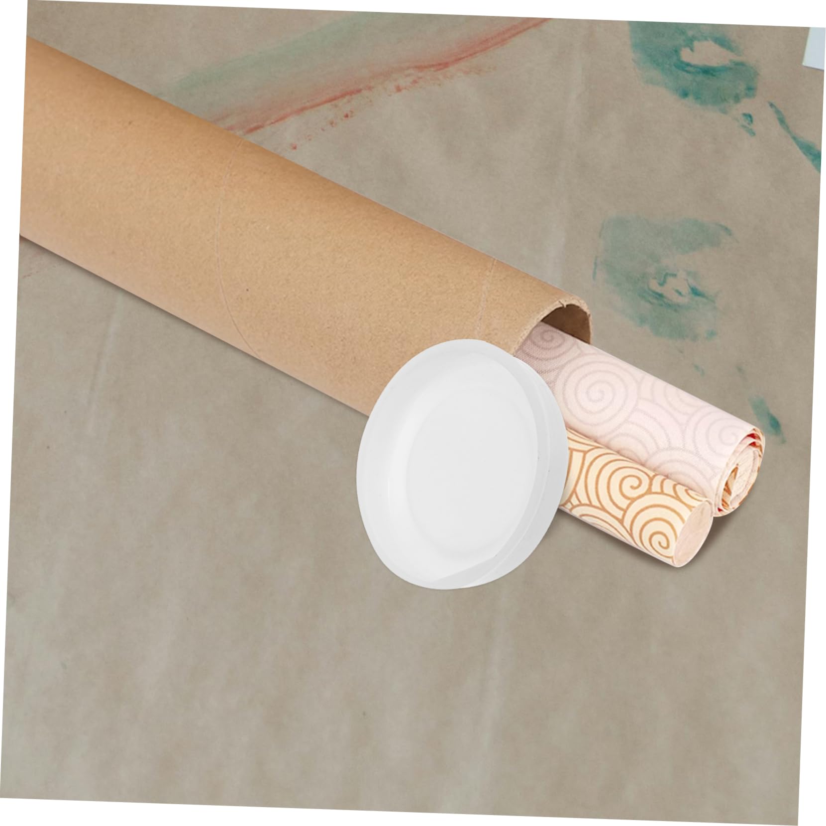 Tappi Terminali per Tubi di Carta Kraft 60 mm 20 Pezzi Plastica Bianca Cappucci Protettivi per Spedizione