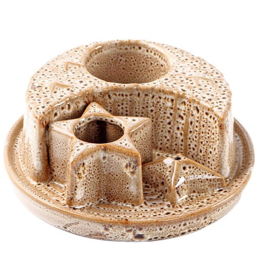 CTRLZS 4 in 1 Candle Holder Ornaments Candlelight Dinner Props Light Luxury Ceramic Candle Lamp Dining Table Candle Holder