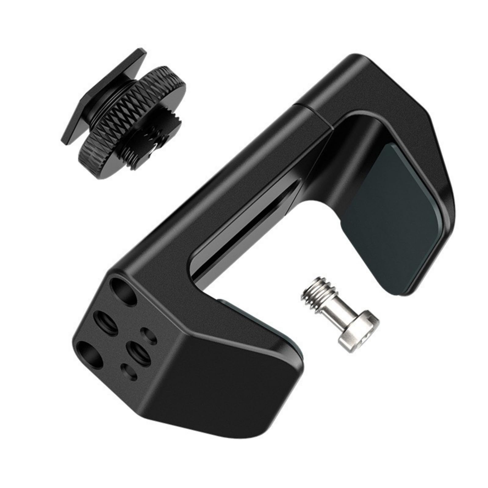 Lightweight Aluminum Quick Release Plate Adapter Powerbank Mount Clamp Spring Mechanism Versatility Use Antislip Pad