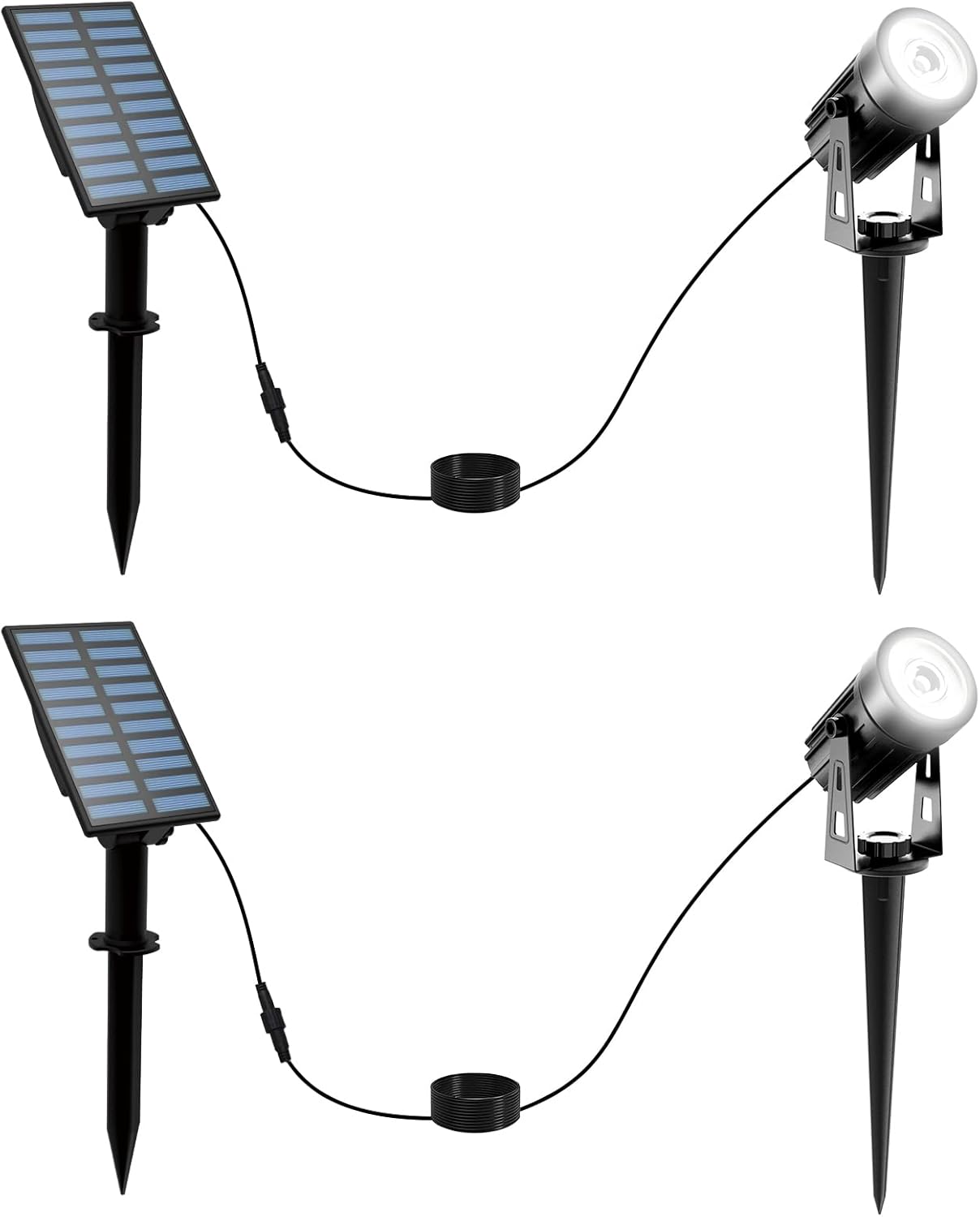 TSUNUS 2 Pack Solar Landscape Spotlights, Solar Garden Spot Light IP65
