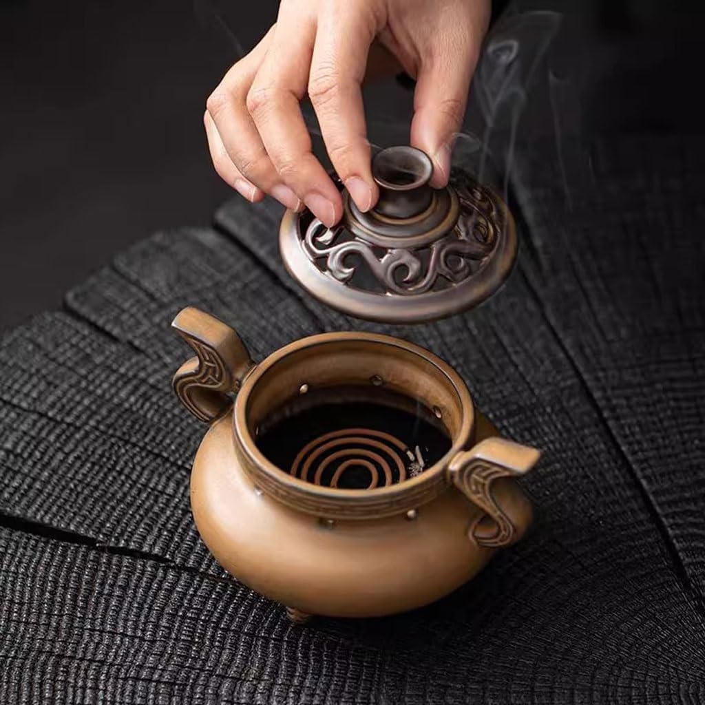 Quemador De Incienso Quemador De Incienso De Interior De Cerámica Con Forma De Nube Auspiciosa, Quemador De Incienso Creativo De Tres Patas For La Ceremonia Del Té. Soporte Para Varillas De Incienso