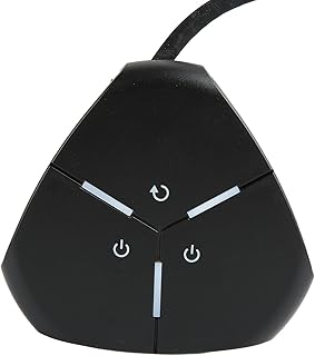 Lazmin112 Desktop Computer Power Switch, Dual Power Switch, Power Reset Button, Desktop PC Switch Button, Audio Microphone Port, for Internet Cafes, Families, Company(2 USB and Audio)