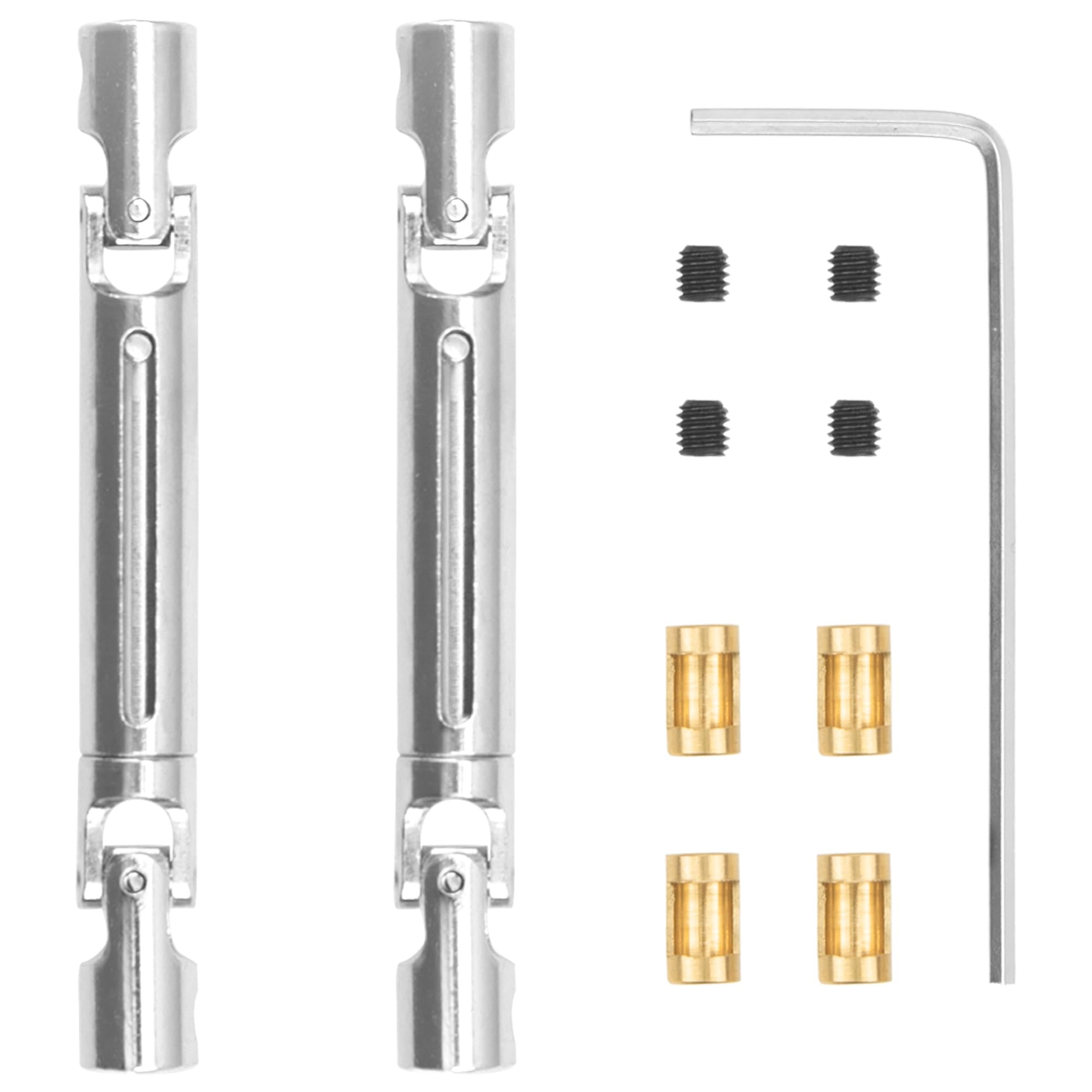 ShareGoo Universal RC Drive Shaft 70mm-93mm w/ 3.17mm to 4mm Shaft Sleeve Compatible with MN Model MN82 LC79 MN78 1/12 RC Crawler Car Upgrade Parts (Silver)