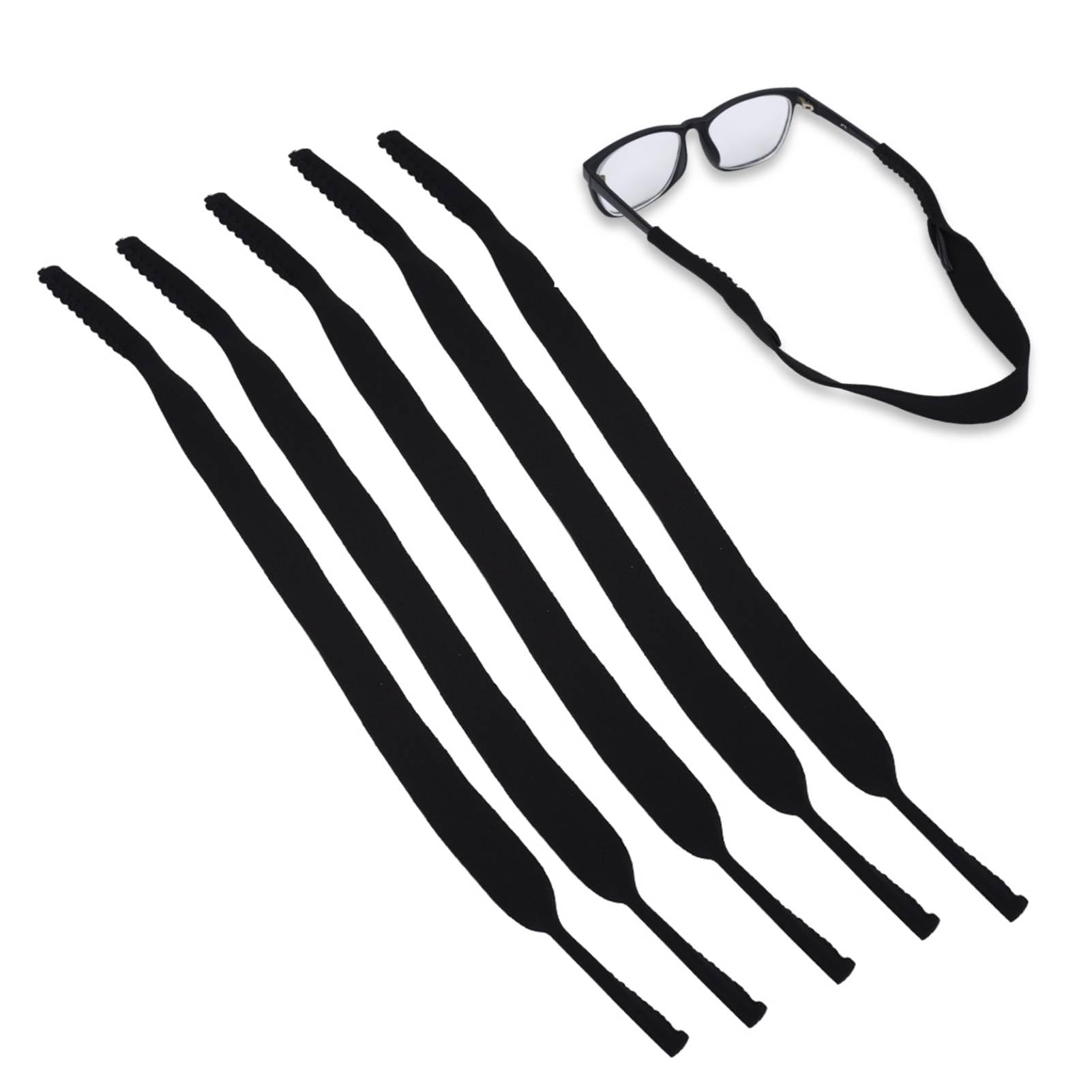 Agatige 5pcs Eyeglass Straps, No Tail Elastic Neoprene Eyewear Retainer Cord Chain Sport Sunglass Holder Neck Strap for Toddler and Kid Men and Women