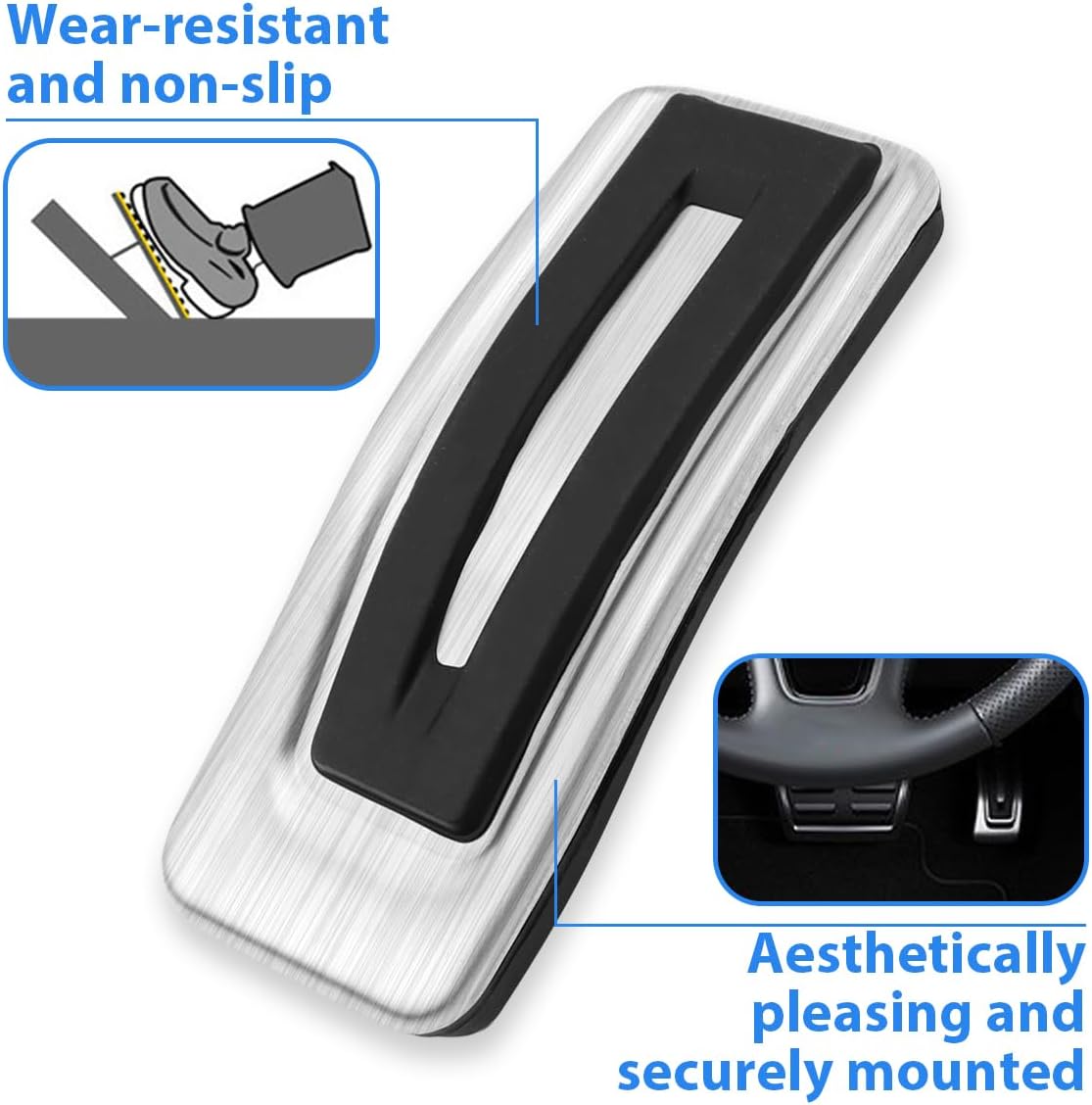 Foot Pedal Cover Compatible for Q5 Q7 Q8 A4 A6 2018-2024 Accessories Foot Gas Accelerate Brake Pedal Pad Cover Interior Parts - Image 3