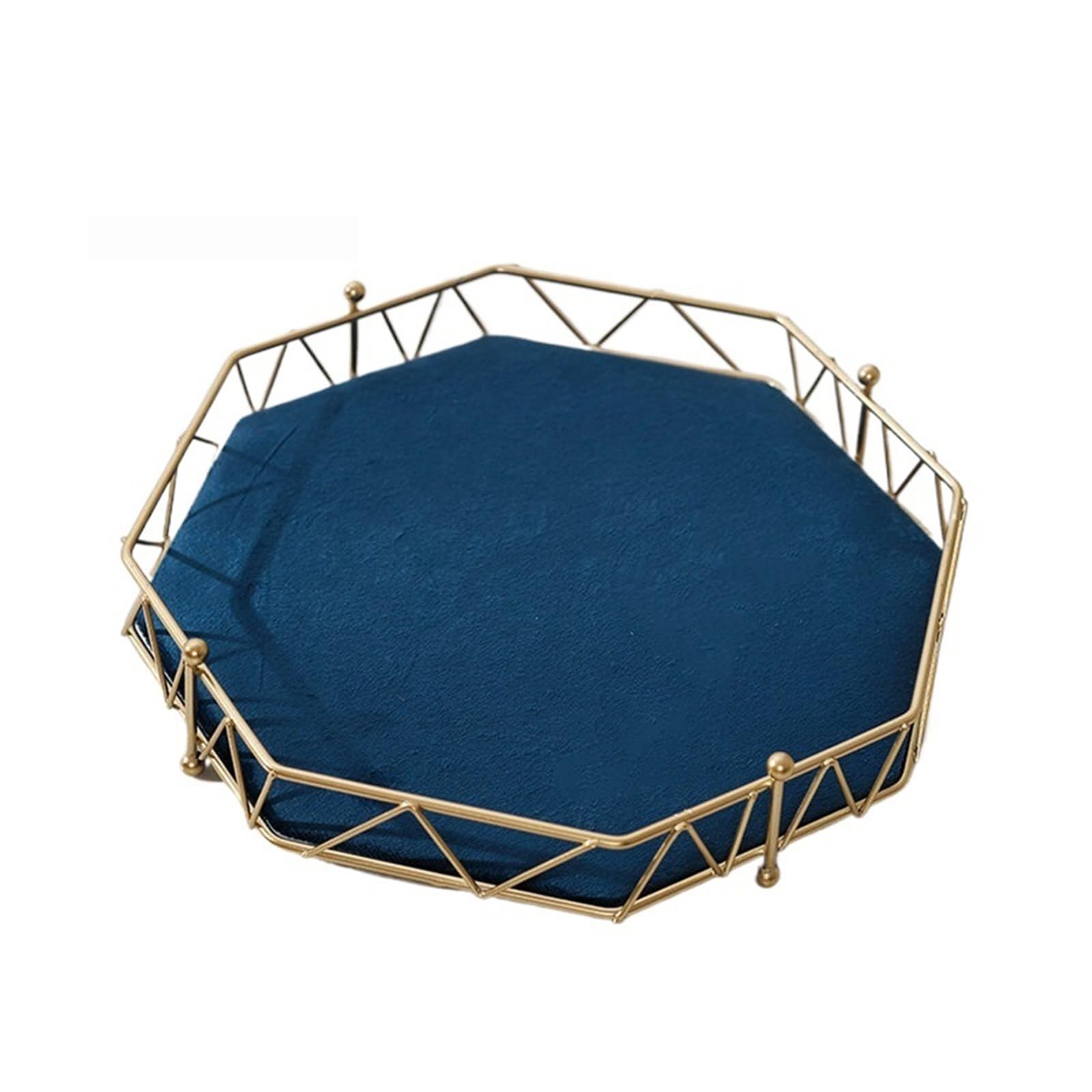 FAJNUZI2024 Jewellery Display Stand Velvet Jewelry Rack Storage Tray Necklace Earrings Headwear Display(Blue,Small)