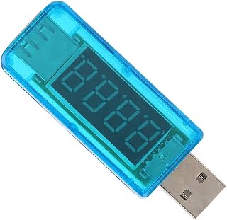 testador de carregador usb, tipo direto de amperímetro usb portátil para fábrica (azul transparente)