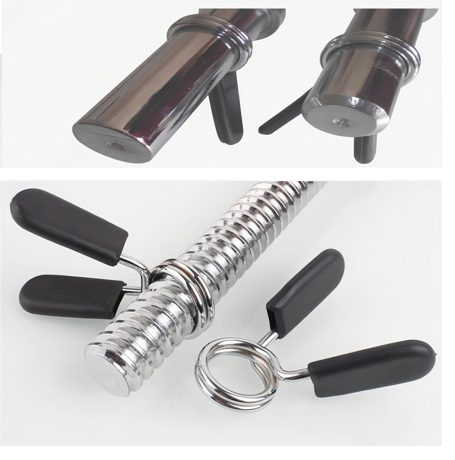 25mm Clip a Molla per Manubri,Nero,Morsetti a Molla per Manubri,Bilanciere Morsetti a Molla,Morsetti per Manubri,per Sollevamento Pesi,Allenamento di Forza, Corti, sollevamento pesi