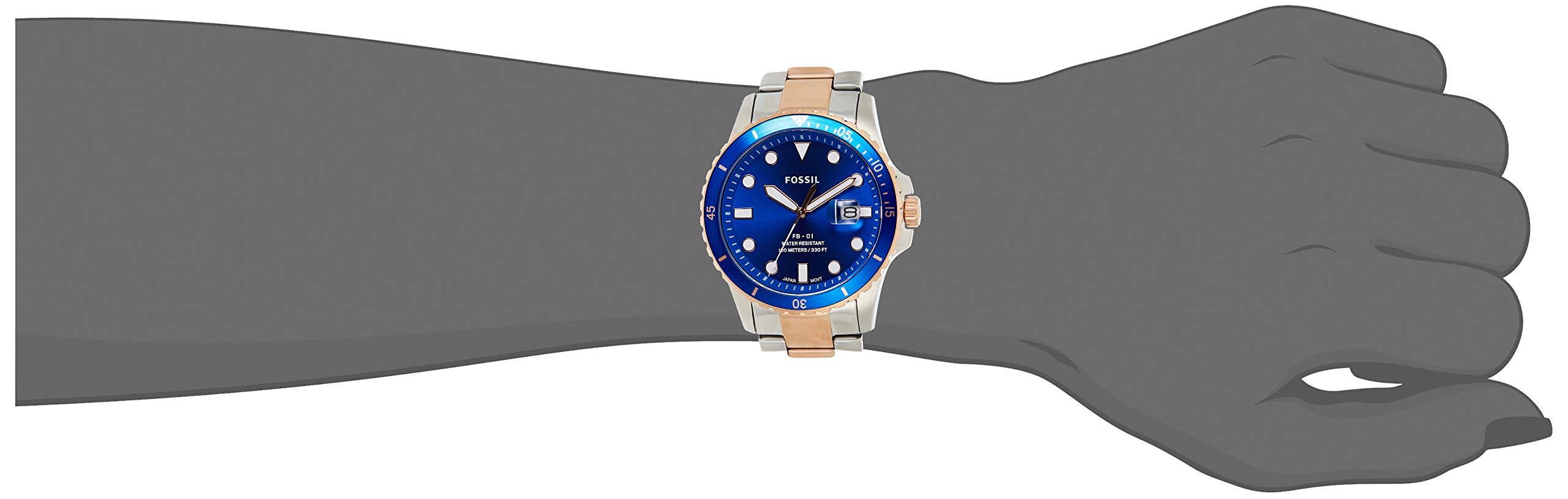 Fossil Reloj FS5654 Cuarzo analógico Acero 316 L Hombre