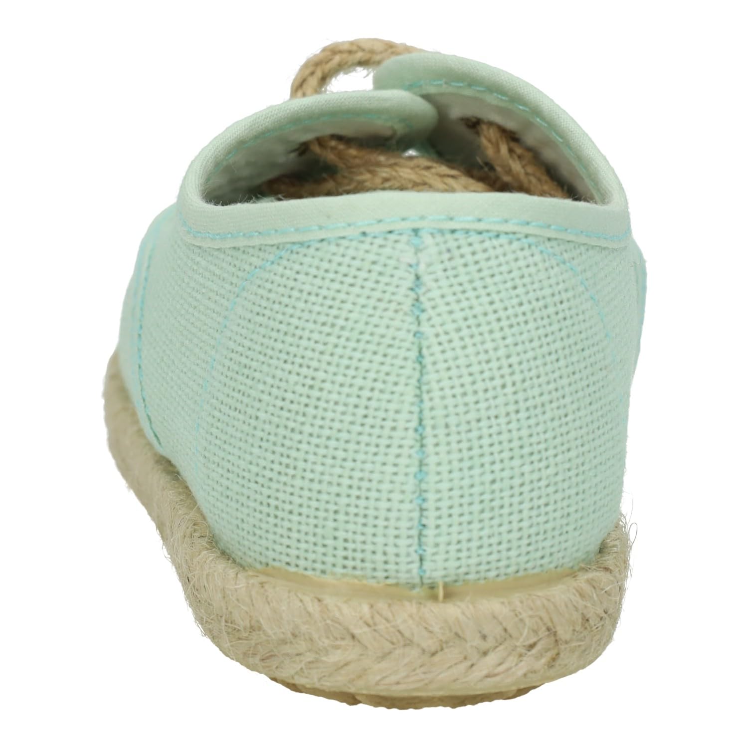 MADE IN SPAIN 267/L Scarpe in Tela per Bambino in Colore Salvia, Espadrillas in Tela con Suola in Sparto e Soletta in pelle. Scarpe da bambino realizzate in Spagna