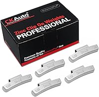 CKAuto MC Style Coated Zinc Clip-On Wheel Weights 1.25oz (25 Pack) for Aluminum Alloy Rims - Secure Fit & Easy Install