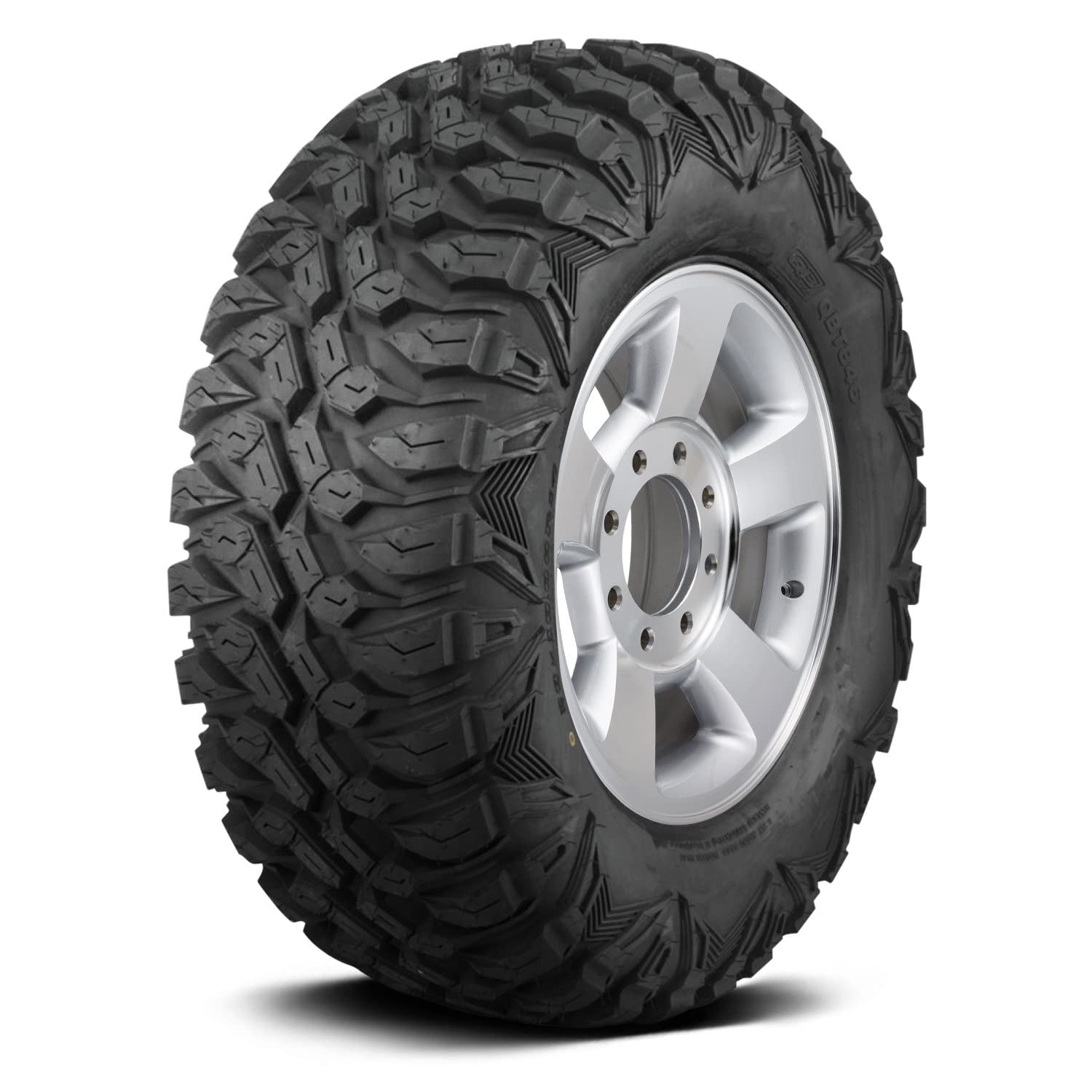 Quadboss QBT846 28x10R-14 8-Ply UTV Tire – All-Terrain, Built-in Rim Guard