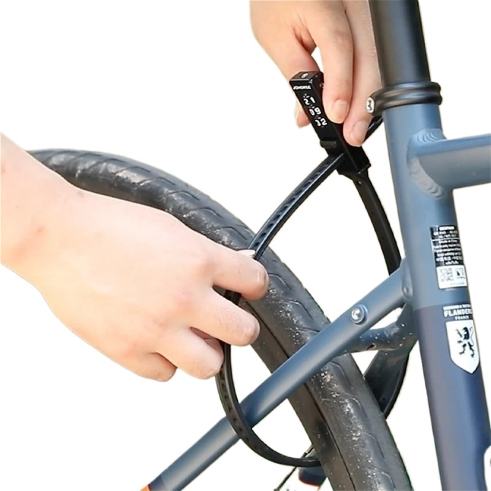 1 x 3-stelliges Multifunktions-Helmschloss für Fahrrad, Reißverschluss, änderbarer Link, Diebstahlsicherung, Passwortschloss aus Stahl, Kabelbinder