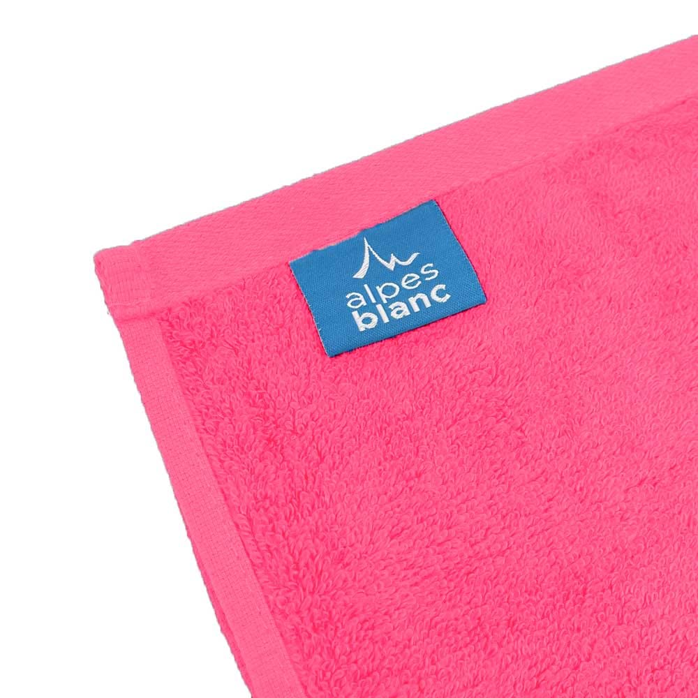 Alpes Blanc 2 Badetücher, 100 % natürliche Baumwolle, Frottee, 600 g/m² (Puderrosa, 100 x 150 cm)
