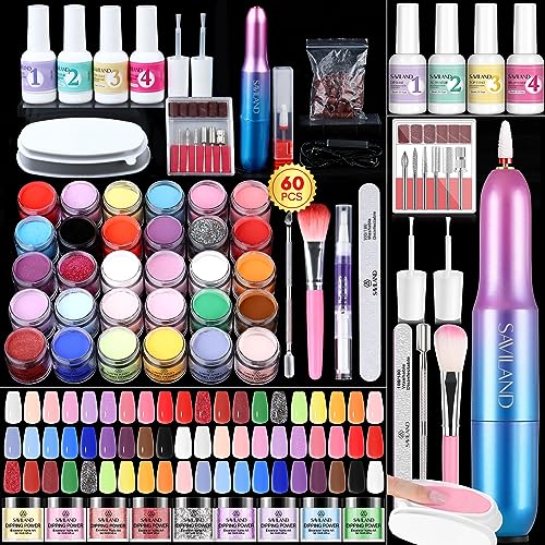 SAVILAND Dip Powder Nail Kit with Drill: Starter Kit 103