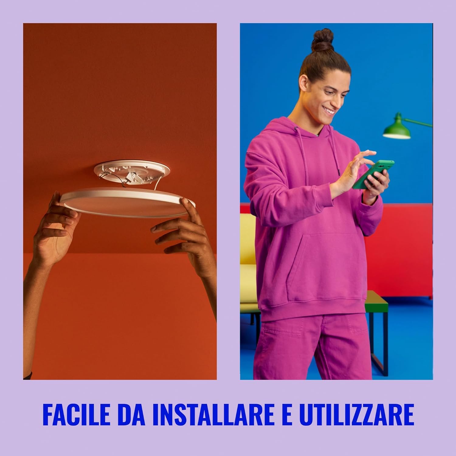 WiZ Plafoniera Smart SuperSlim WiFi, Luce Bianca da Bianca a Fredda Dimmerabile, 16W, Nero, Tecnologia SpaceSense, Controllo Vocale (Alexa, Apple HomeKit, Google Home)