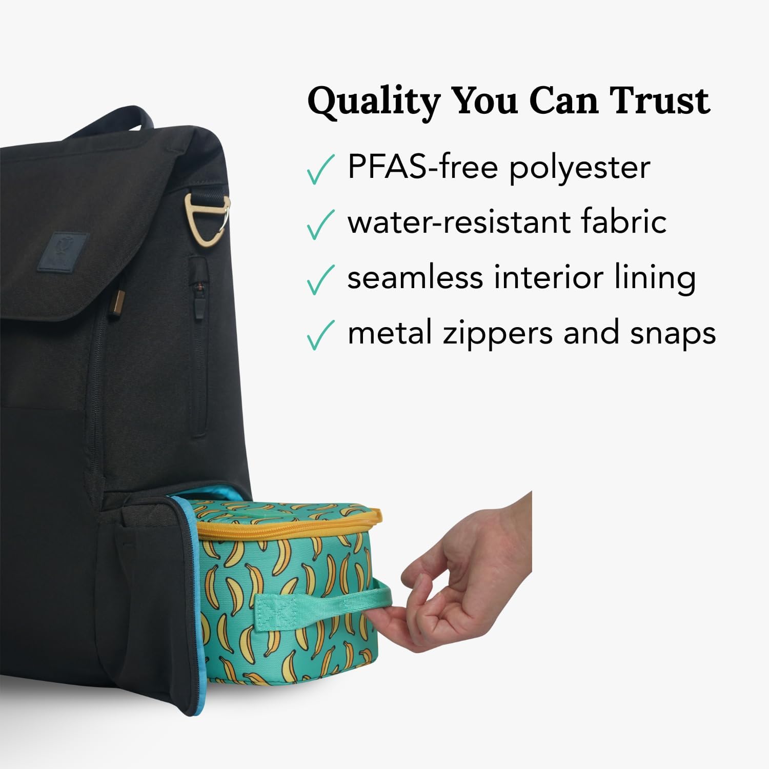 Huhu Insulated Cooler Bag - Water-Resistant Lunch & Baby Bottle Cooler - Easy-to-Clean, Leak-Free Interior – On-The-Go Tote Bag Perfect for Snacks, Bottles & Toddler Meals