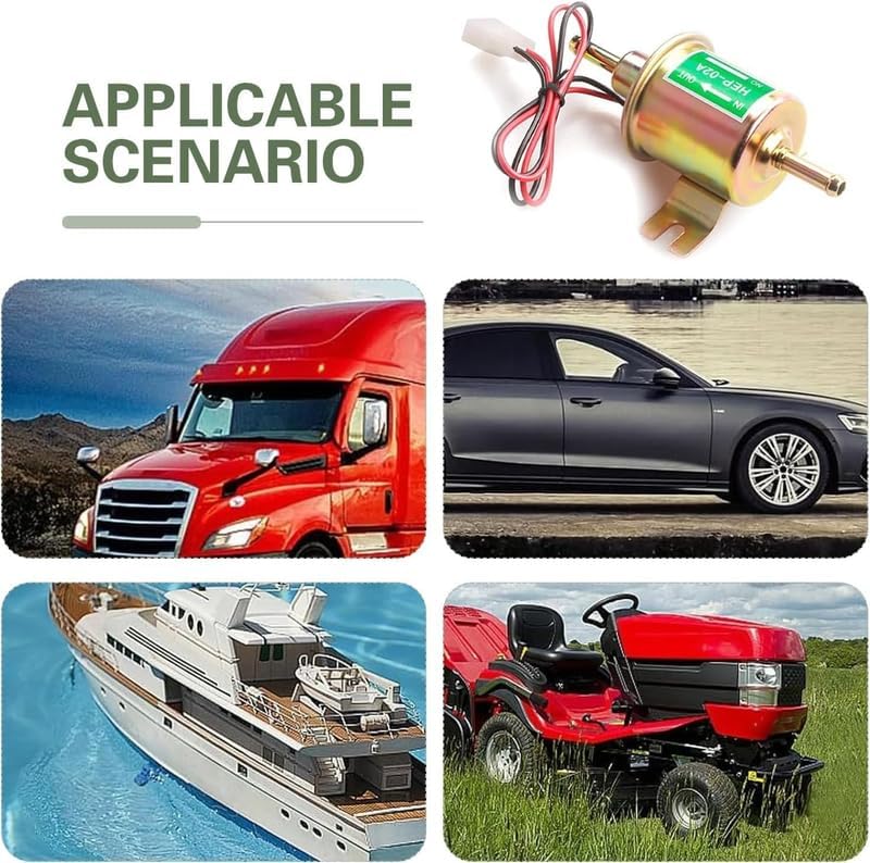 12V Electric Fuel Pump Versatile for Cars Trucks RVs Agricultural Machinery