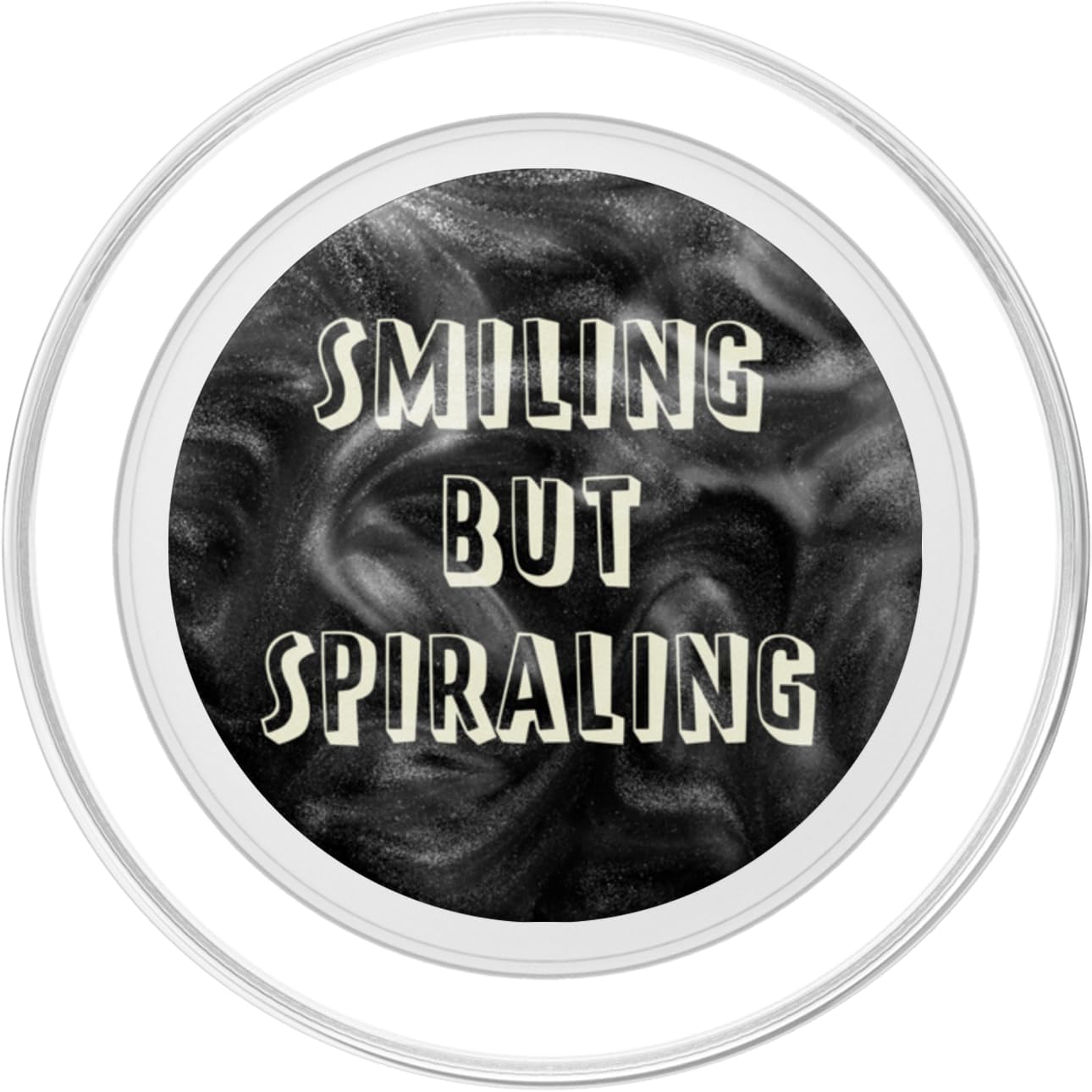 PopSockets Funny Phone Grip - Smiling but Spiraling PopSockets PopGrip for MagSafe