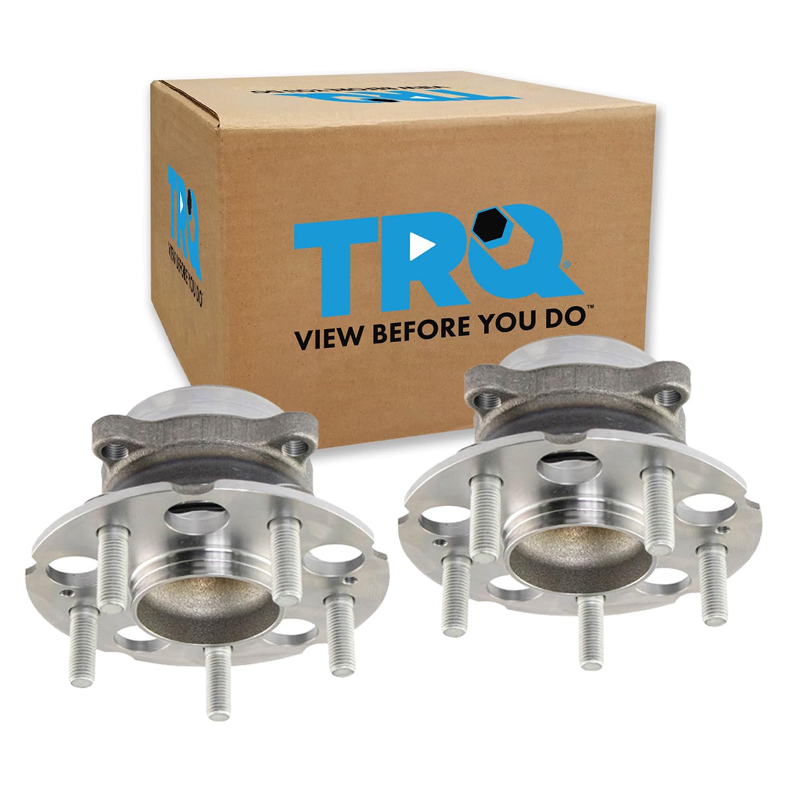 TRQ Rear Left and Right Wheel Bearing and Hub Assembly Set 2 Piece