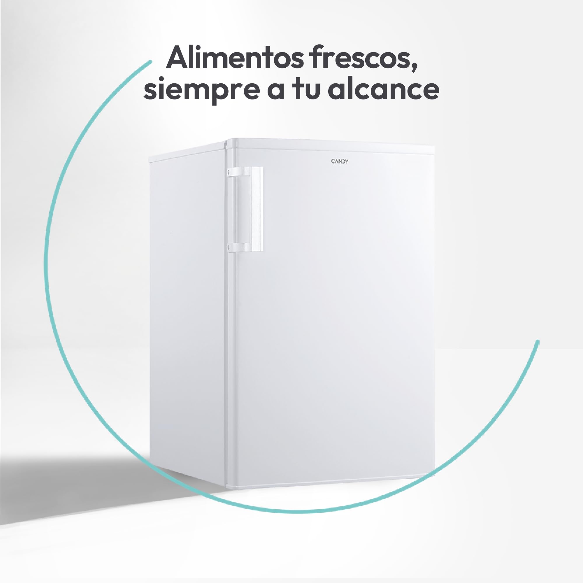 Candy CCTOS 544WHN Frigorífico Mini con Congelador, Bajo Encimera, 40DB, Capacidad 109L, Cajón Verdulero, Temperatura Regulable, Luz LED, Puerta Reversible, Alto 85cm, Blanco